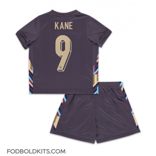 England Harry Kane #9 Udebanesæt Børn EM 2024 Kortærmet (+ Korte bukser)